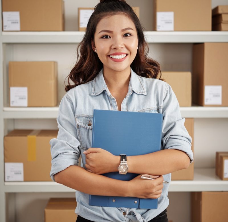 Female warehouse worker